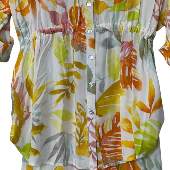 L*Space 2 Piece Pacifica Tunic & Mia Beach Cover-Up Leaf Print Women's Small NWT - Picture 9 of 16